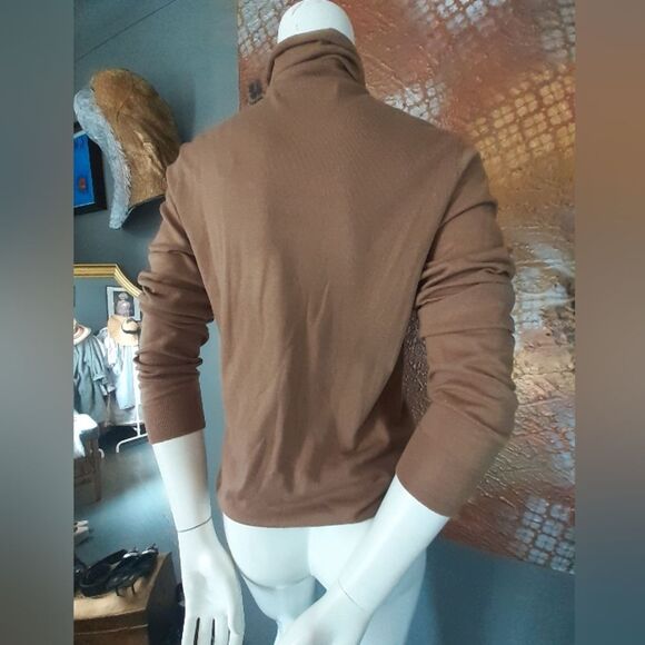 Nwt Zara Tan Wool Blend Turtle Neck Sweater - Picture 6 of 12